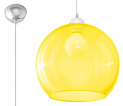 Szklana lampa wisząca kula LED E830-Romulus - żółty Lumes