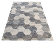 Szary nowoczesny dywan w sześciokąty - Howard 120 x 170 cm Profeos