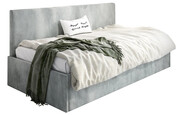 Popielate łóżko sofa z oparciem Somma 4X - 3 rozmiary 120x200cm Elior