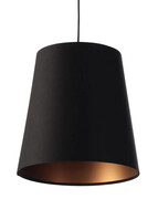 Czarno-miedziana lampa wisząca stożek glamour - S404-Arva Lumes