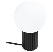 Czarna ryflowana lampa stołowa - K601-Buble Lumes