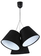 Czarno-biała potrójna lampa wisząca dzwonki - EXX69-Solid Lumes