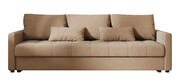 Jasnobrązowa welurowa sofa tapicerowana - Vilmira Edinos