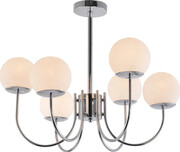Chromowany żyrandol sześcioramienny w stylu glamour - M027 - Dorin Lumes