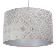 Szaro-srebrna lampa wisząca z ozdobnym abażurem - S363-Luziana Lumes