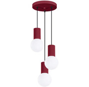 Burgundowa nowoczesna lampa wisząca - K600-Buble Lumes