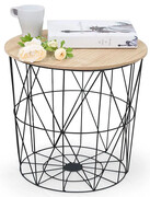 Stolik do salonu Windsor - naturalny + czarny Edinos