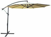 Beżowy parasol ogrodowy na wysięgniku - Sunbrella Edinos