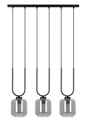 Czarno-grafitowa lampa wisząca z trzema kloszami - J013-Neflax Lumes