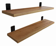 Zestaw dwóch półek ściennych loft dąb craft złoty 50 cm - Castello 3X Edinos