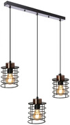 Czarna lampa wisząca w stylu industrialnym - K100-Lorien Lumes