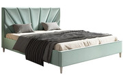Dwuosobowe łóżko tapicerowane 180x200 Marina - 36 kolorów + materac kokosowy Contrix Double Coco Elior