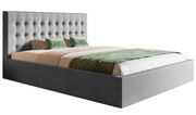 Dwuosobowe tapicerowane łóżko 160x200 Grade 2X - 36 kolorów Edinos