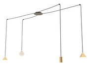 Czarno-złota lampa wisząca pająk - D131-Kegi Lumes