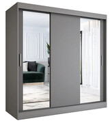 Szafa przesuwna antracyt 200 cm - Seko 6X Edinos