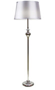 Srebrna lampa podłogowa z abażurem - T031 - Greko Lumes