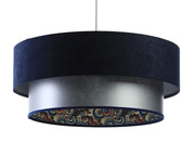 Lampa wisząca z welurowym zdobionym abażurem - S425-Viremo Lumes