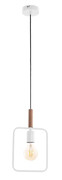 Biała pojedyncza lampa wisząca w stylu industrialnym - D222-Maxa Lumes