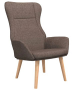 Skandynawski fotel tapicerowany w kolorze taupe - Twister Edinos
