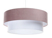 Biało-różowa lampa wisząca z dwuczęściowym abażurem - S434-MIX Lumes