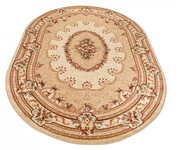 Owalny kremowy dywan w retro stylu - Naira 4X Edinos