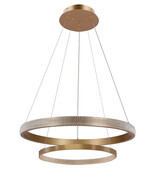 Wisząca okrągła złota lampa z kryształami - M079-Enver Lumes