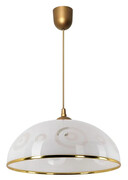 Biało-złota lampa wisząca do kuchni - EXX89-Ewzor Lumes