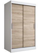 Szafa przesuwna biel + dąb sonoma 120 cm - Erco 3X Edinos