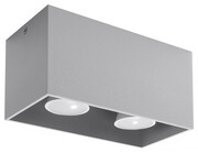 Szary geometryczny plafon LED - EX509-Lenobri Lumes