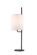 Metalowa czarna lampa stołowa na nóżce - V043-Elisa Lumes
