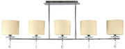 Lampa wisząca w stylu glamour z kremowymi abażurami - D230-Winston Lumes