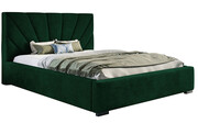 Dwuosobowe łóżko z zagłówkiem 160x200 Rayon 3X - 36 kolorów + materac lateksowy Contrix Rubber SX Elior