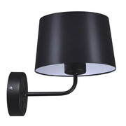 Czarny klasyczny kinkiet z włącznikiem - S914-Sorgus Lumes