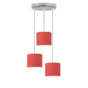 Skandynawska lampa wisząca na srebrnym stelażu - EX443-Soreli - 18 kolorów Lumes