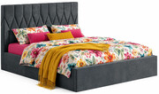 Tapicerowane łóżko dwuosobowe 180x200 Antalya 4X - 36 kolorów Edinos
