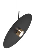 Czarna wisząca lampa z dużym - J036-Revaro Lumes