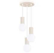 Beżowa nowoczesna lampa wisząca - K600-Buble Lumes