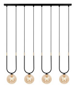 Czarno-beżowa czteropunktowa lampa wisząca - J045-PIR Lumes