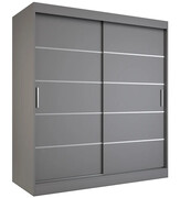 Szafa przesuwna antracyt 180 cm - Bohosa 5X Edinos