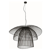 Czarna duża lampa wisząca ażurowa - J096-Volia Lumes