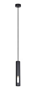 Czarna lampa wisząca tuba z wycięciem - S863-Romila Lumes