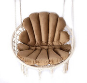 Beżowy fotel huśtawka domowa bocianie gniazdo - Karlos Elior