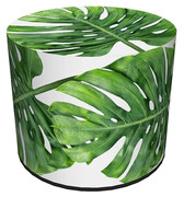 Okrągła pufa z egzotycznym motywem roślinnym 9 wzorów - Adelos 5X wzór, kolor: 6 Elior