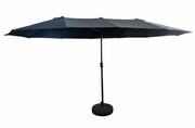 Ciemnoszary potrójny parasol ogrodowy - Berlog Edinos
