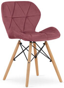 Welurowe krzesło do jadalni nowoczesnej ciemny róż - Zeno 4X Elior