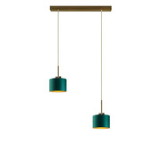 Okrągła lampa wisząca glamour na złotym stelażu - EX433-Uwis - 5 kolorów Lumes