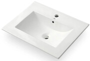 Biała ceramiczna umywalka wpuszczana - Ewigs Edinos Premium