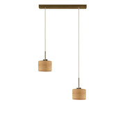 Lampa wisząca podwójna na złotym stelażu - EX440-Toffer - 4 kolory Lumes