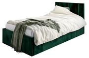 Zielone łóżko z pojemnikiem Casini 3X - 3 rozmiary 120x200cm Elior