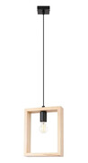 Drewniana lampa wisząca z odsłoniętą żarówką - A646-Madrys Lumes
